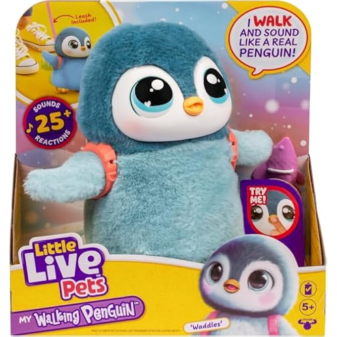 rayihni MY WALKING PENGUIN - WADDLES SOFT AND CUDDLY INTERACTIVE TOY PENGUIN THAT WALKS, DANCES AND FLAPS IT'S WINGS. 25+ SOUNDS AND REACTIONS. BATTERIES INCLUDED. FOR KIDS AGES 5+ - Image 3